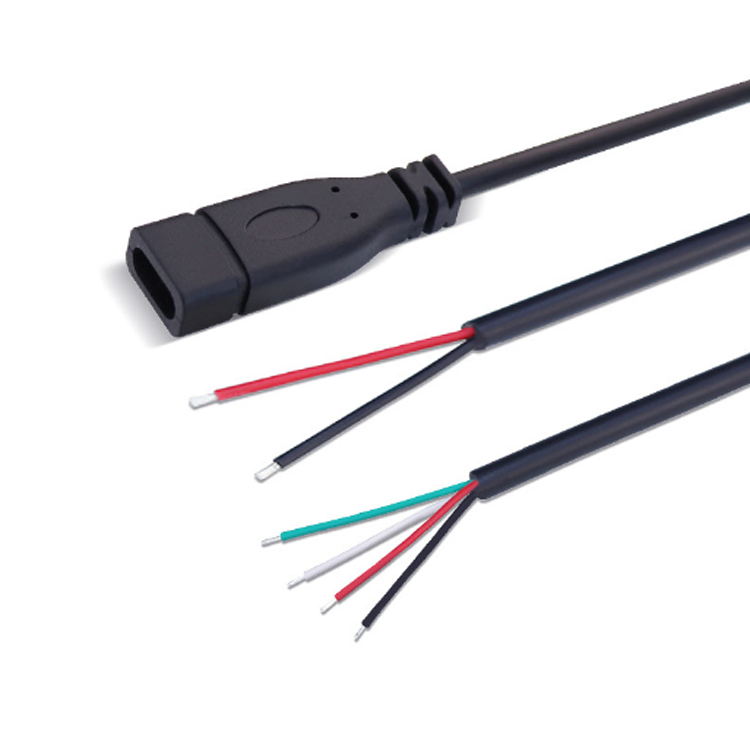 female 4 core data charging black