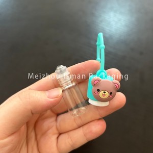 3ml 5ml dễ thương nhỏ thủy tinh Nước hoa tinh dầu quả thủy tinh cuộn trên chai mỹ phẩm du lịch xách tay với phim hoạt hình Silicone trường hợp - Product Image 4