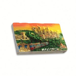 China Manufacturer Tourist Souvenir Customized Photo Design Mallorca Tin Plate <b>Fridge</b> Magnet - Product Image 2