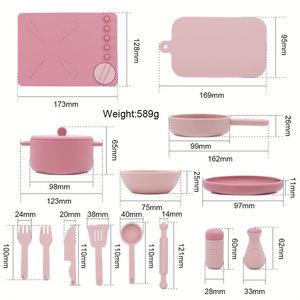 Juego de Cocina de Silicona para Niños al por Mayor con Utensilios de Comida de Juguete, Ollas y Sartenes para Juego de Rol en la Cocina - Product Image 2