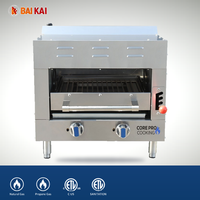 Grilleur Salamandre Commercial Professionnel en Acier Inoxydable à Gaz Naturel pour Comptoir