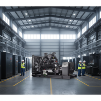 Groupe électrogène diesel Cummins Weichai 500 kW 600 kW, sans balais, démarrage automatique ATS, type ouvert, haute qualité industrielle