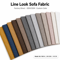 Tissus pour canapés chinois, aspect lin, tissu d'ameublement 100% polyester pour canapé, 240 GSM, tissu pour canapé, textile d'ameublement