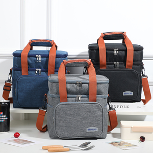 Lonchera Oxford Doble con Logotipo Personalizado, Bolsa Térmica Porta Alimentos con Correa para el Hombro para el <span class=keywords><strong>Trabajo</strong></span> o la Escuela - Product Image 2