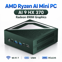 Mini PC AMD Ryzen AI 9 HX 370 - PC AI avec Radeon 890M, OCuLink, Wi-Fi 7, Bluetooth 5.4, double LAN 2.5G et jusqu'à 64 Go de DDR5