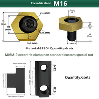 Vente chaude M12 M16 6 pièces/lot Écrou de serrage d'ancrage en acier inoxydable Vente en gros Serre-câble hexagonal à fixation latérale Serre-câbles de fixation