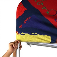 Support mural pour toile de fond en tissu tendu, personnalisable avec logo, en polyester, réutilisable, à montage rapide, avec coussin de protection, pour salon professionnel
