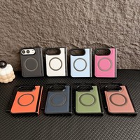 Étui de téléphone en cuir magnétique de luxe pour iPhone Duo, accessoires mobiles en gros pour iPhone 18 Duo