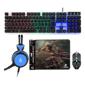 JEQANG JK-988 RGB Backlit chơi game Combo 4n1 quang USB có dây bàn phím chuột Tai nghe chuột Pad 104 phím cho máy tính để bàn người dùng mới - Product Image 1