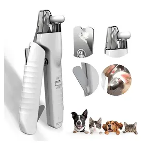 Novo Design Amazon Venda Quente Dog Claw Nail Scissors Arquivo Garra Cortadores Led Cat Pet Nail Clippers Grooming Razor Trimmer