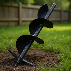Tarières de tarière de terre manuelles de 20 cm pour puits de poteaux, outil de jardin - Product Image 2