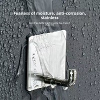 Support mural adhésif robuste en acier inoxydable, sans perçage, moderne et minimaliste, pour cuisine