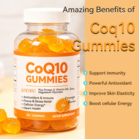 Gummies de CoQ10 Ubiquinol 500mg HALAL en Gros pour OEM – Coenzyme, Oméga-3 DHA EPA, Anti-âge, Soutien Immunitaire, Supplément Naturel Vert