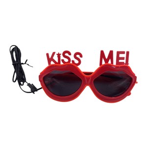 Trang trí nội thất môi hình dạng kính mát Womens khung nhỏ không thường xuyên kính mát EL ánh sáng <span class=keywords><strong>LED</strong></span> kính cho Đảng - Product Image 2