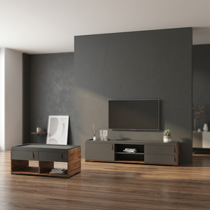ตู้ทีวีสีทึบ410654โมเดิร์นไม้อนุภาคคณะกรรมการ MDF การจัดเก็บความทนทานสูงการออกแบบสำหรับบ้านสำนักงานโชว์รูมมาเลเซีย - Product Image 2
