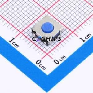 TS-1158UB-C-A-BL Tactile Switch SMD Switch Single Pole Single Throw Round Button 2.6N Vertical Mount - Product Image 1