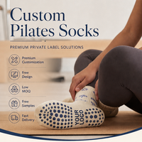 Chaussettes de Pilates personnalisées antidérapantes pour le yoga, la barre et le studio – Chaussettes de yoga en coton tricoté de qualité supérieure, antidérapantes