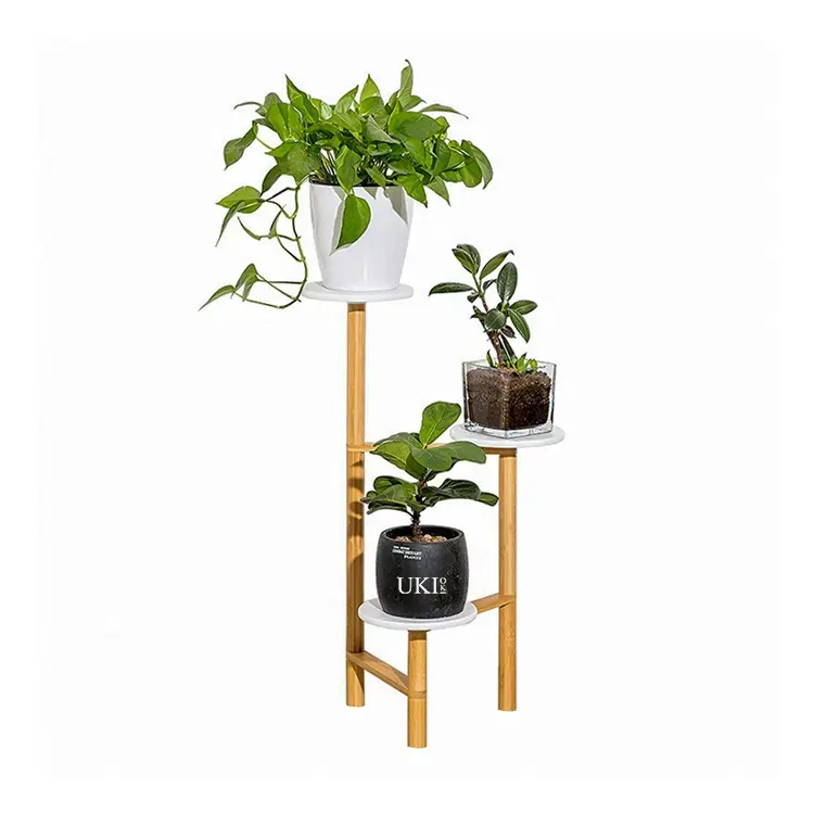 Sukiokiok — fleur en bambou pour l'intérieur, support de plantes, réglable et moderne