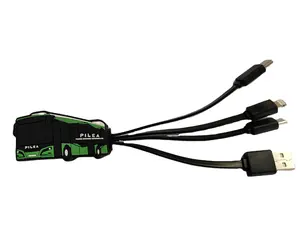 كابل USB من PVC طرية بتصميم خاص من نوع C، هدية الشركة كابل USB لشحن المركبات الكهربائية والشاحنات والحافلات شكل شاحنة نقل صغيرة 4 في 1