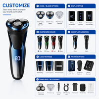 Rasoir Électrique Rotatif Portable Professionnel Rechargeable pour Hommes MS-368 avec Support de Personnalisation – Nouveaux Rasoirs Électriques pour Hommes