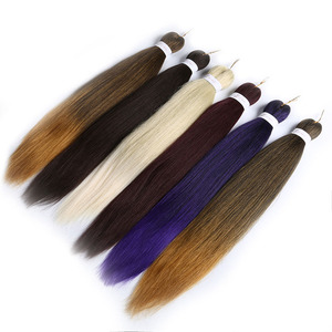 Ingrosso pretested Jumbo Ombre Crochet Yaki treccia sintetica capelli Pre stirati espressione treccia capelli alla rinfusa - Product Image 5