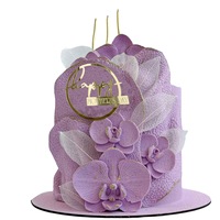 Joyeuse fête des mères, inserts de gâteau en acrylique écologiques et modernes, forme ronde, décoration de gâteau pour anniversaire et fête des mères