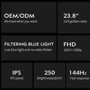 Nhà Máy Giá 27 inch LED Máy tính để bàn 144Hz Màn hình máy tính màn hình <span class=keywords><strong>LCD</strong></span> 4K OEM cong <span class=keywords><strong>LCD</strong></span> chơi game màn hình 24 27 <span class=keywords><strong>32</strong></span> inch - Product Image 6