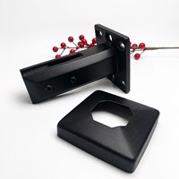 Support de fixation pour verre en acier inoxydable 316, base étroite, avec patin de serrage texturé de 10 mm, fente réglable, finition grain noir