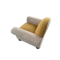 Fauteuil d'appoint moderne en hêtre de grande taille pour chambre individuelle, chaise de loisirs durable pour hôtel ou appartement, fauteuil-canapé