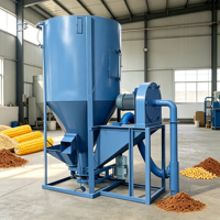 Mélangeur-broyeur vertical auto-amorçant sans poussière, machine tout-en-un pour le broyage et le mélange des grains pour les élevages de porcs, bovins, ovins et volailles