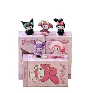 Figuras de Juguete Kawaii Sanrios, <span class=keywords><strong>Kuromi</strong></span>, <span class=keywords><strong>My</strong></span> <span class=keywords><strong>Melody</strong></span>, Cinnamoroll, Figuras de Acción de Dibujos Animados, Lindas Figuras de Juguete para Niños - Product Image 1