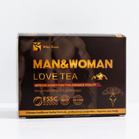 Emballage personnalisé OEM, thé d'amour pour homme et femme, thé aux fleurs naturelles, thé aux herbes biologiques, thé à la maca