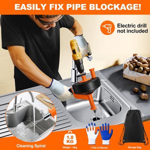Spirale de nettoyage de canalisations Friendly Pipe Cleaning 10 m 13 m pour éviers de cuisine et de salle de bain, emballage pour vente par correspondance - Product Image 4