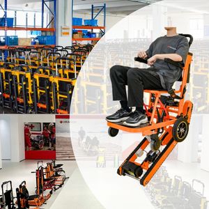 ऑटो संतुलन सीट के साथ पोर्टेबल मोटर सीढ़ी पर्वतारोही व्हीलचेयर - Product Image 1