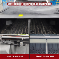 Couverture de benne de pick-up rétractable en aluminium étanche avec couvercle à enroulement, installation sans perçage, Ranger Electric NP300, verrouillable