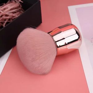 Pinceau à poudre en forme de champignon, fibres synthétiques de 50 mm, manche en métal, outil de maquillage pour le visage - Product Image 3