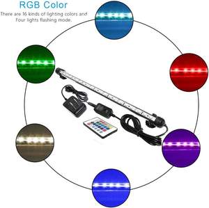 SMD 5050 RGB télécommande <span class=keywords><strong>LED</strong></span> lumière d'<span class=keywords><strong>aquarium</strong></span> 110v 220v IP68 étanche <span class=keywords><strong>Tube</strong></span> en verre sous-marin 2W 5W 9W 15W - Product Image 3