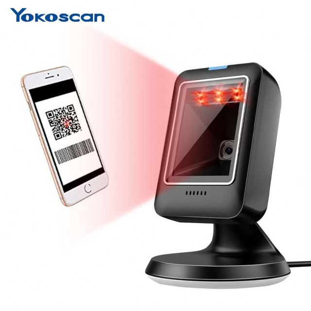 MP6300 High Quality 2D Desktop Barcode Scanner Supporting 1D/2D Codes Black and White 340g