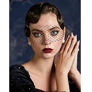 Chapeau ROMANTIQUE Vintage pour <span class=keywords><strong>Mariage</strong></span>, Coiffe de Mariée, Bandeau en Strass, <span class=keywords><strong>Voile</strong></span> Cage à Oiseaux - Product Image 2