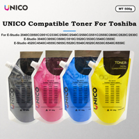 Poudre de toner compatible UNICO TFC65X pour Toshiba E-STUDIO 5540C 6540C 6550C Kit de recharge couleur CMJN en vrac pour imprimante laser