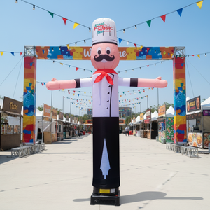 Muñeco Inflable Personalizado <span class=keywords><strong>de</strong></span> Chef Bailarín Aéreo para Restaurante <span class=keywords><strong>de</strong></span> <span class=keywords><strong>Pizza</strong></span> a la Brasa - Product Image 1