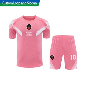Ensemble d'entraînement 25-26Club : Maillot de football personnalisé à manches courtes pour homme, survêtement athlétique à séchage rapide 100% coton - Product Image 1