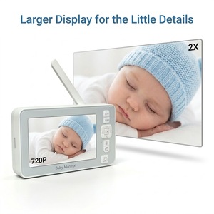 KT724T 2.4G 5G Dual Band WiFi Baby Monitor 7 inch 720P HD Screen 6000mAh Wireless Audio Video Baby Intercom PTZ Camera App - Product Image 4