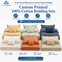 Cloudland OEKO-TEX Standard 100 BSCI Audited 300TC Durable Colorfast Eco-Friendly Organic Customizable Plant Printed Sets