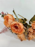 Ornement de pivoine en soie artificielle fait main, style vintage réaliste, qualité supérieure, grande taille, décoration de Thanksgiving