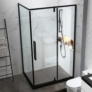 Cabine de chuveiro em aço inoxidável, porta de chuveiro, cabine de banho de canto, peças