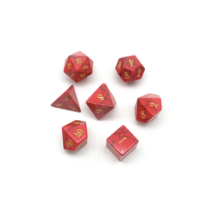 Sản Phẩm Mới Nổ Thông Đỏ Đá Xúc Xắc Đỏ Jasper Đá Hội Đồng Quản Trị Trò Chơi Xúc Xắc Thiết Lập Với Giá Cả Hợp Lý - Product Image 2