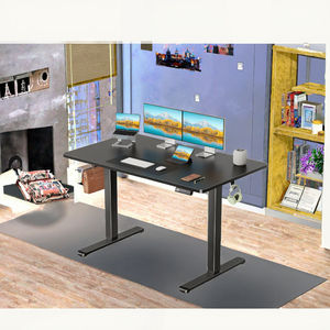 طاولة مكتب خشبية بنية اللون قابلة للتعديل كهربائيًا بطول 1.2 متر (48 بوصة)، تصميم عصري مريح، محرك مزدوج للجلوس والوقوف، لوحة قابلة للتمديد صحية - Product Image 3