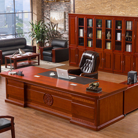Ensemble de table de bureau Vente d'usine Bureau d'ordinateur Mobilier de bureau administratif PDG Bureau de patron