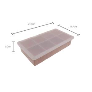 8 Cavity <b>Silicone</b> Cube Maker <b>Tray</b> Eco-Friendly Food Freezing Container with Lid for Ice Creams - Product Image 5